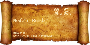 Moór René névjegykártya